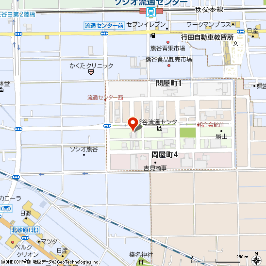タイヤサービス熊谷付近の地図